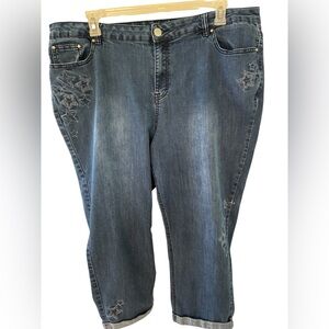 Avenue denim Capri
Star embellishment 
Size 22 women’s